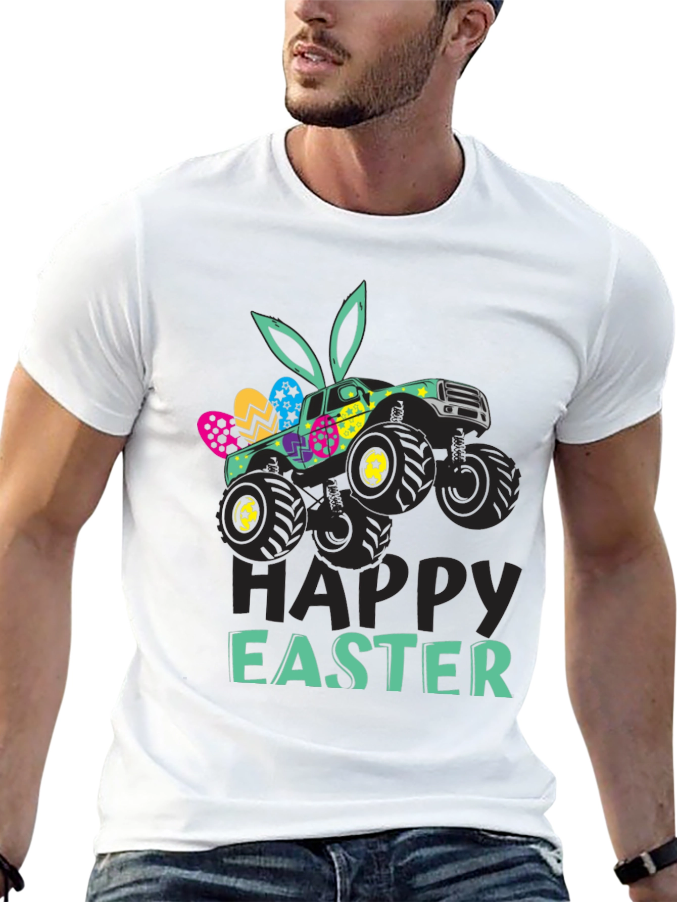Easter Monster Truck Graphic T-Shirt