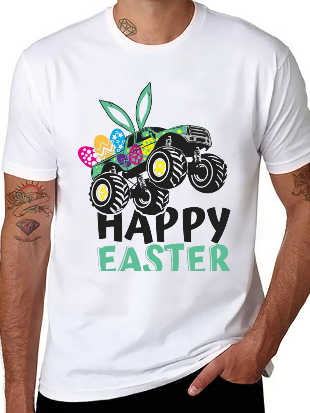 Easter Monster Truck Graphic T-Shirt