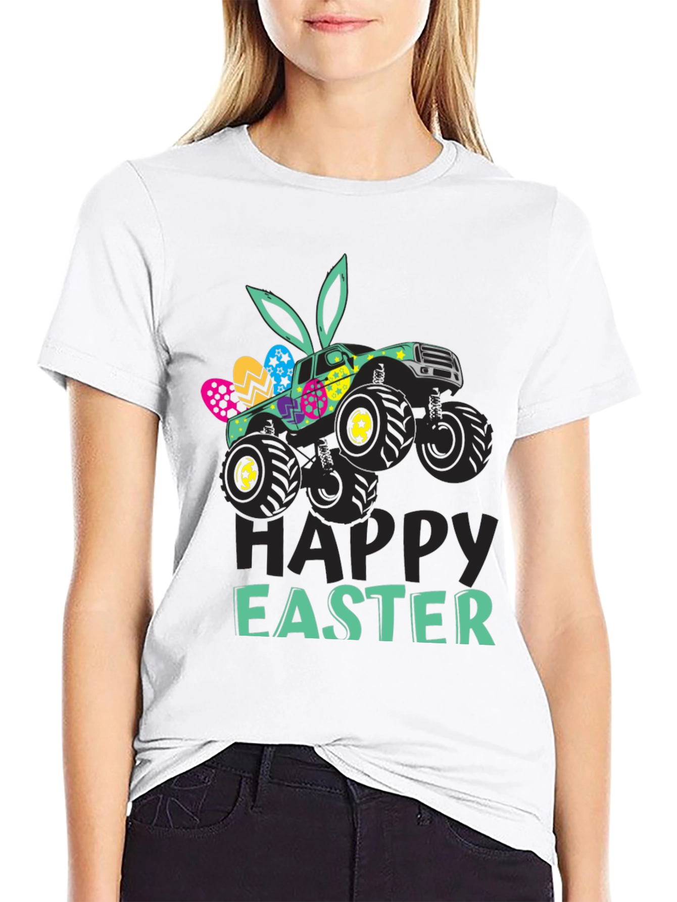 Easter Monster Truck Graphic T-Shirt