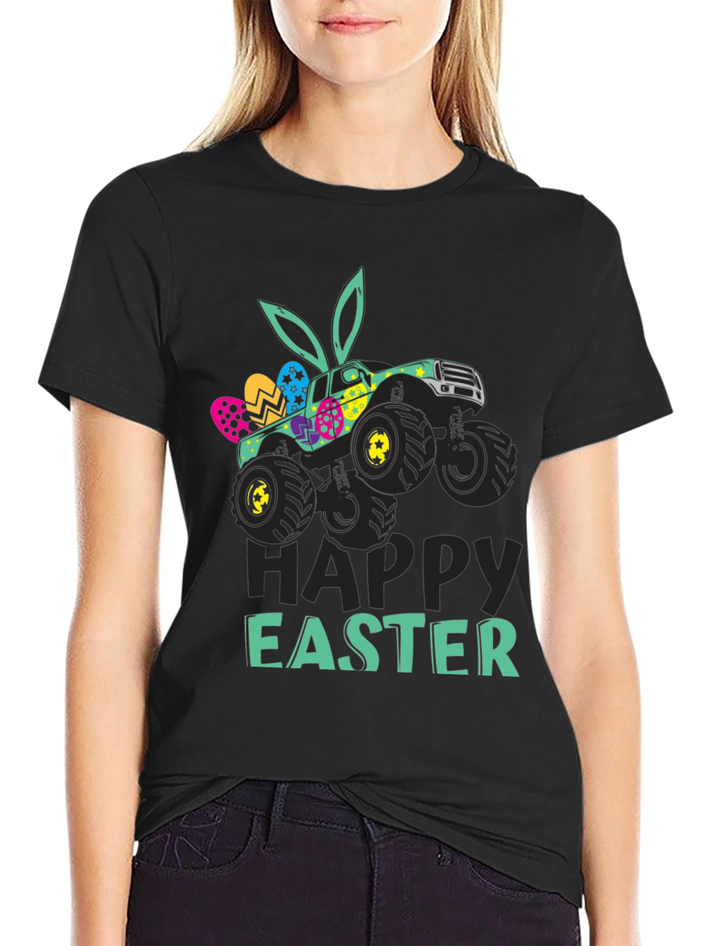 Easter Monster Truck Graphic T-Shirt