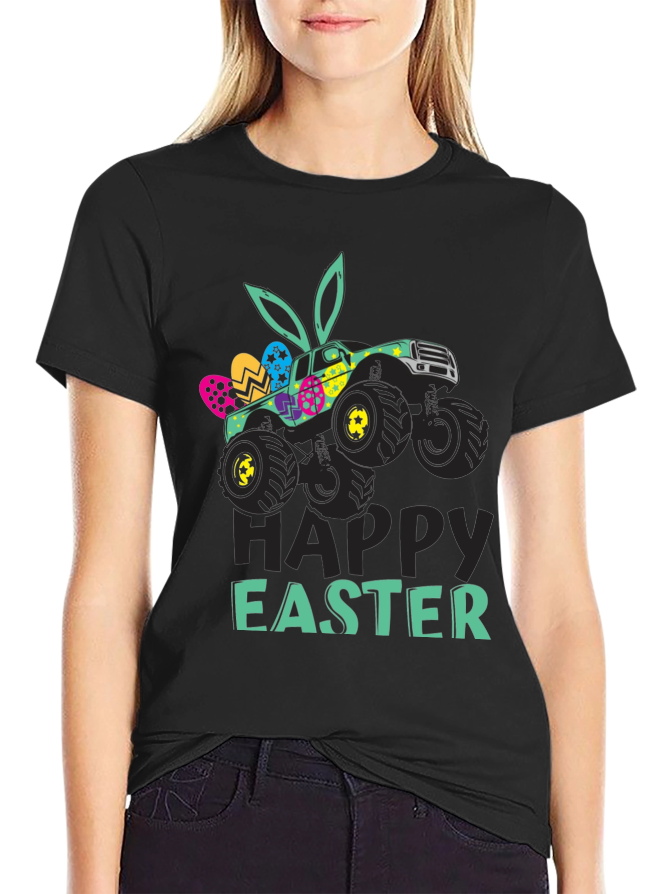 Easter Monster Truck Graphic T-Shirt