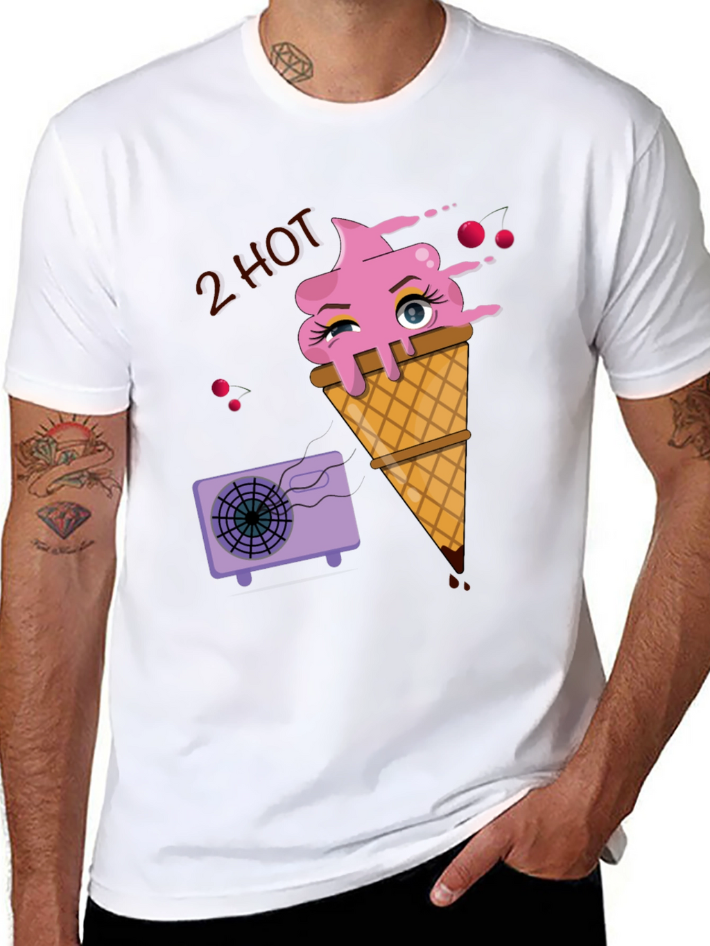 Funny Cartoon Graphic Print T-Shirt