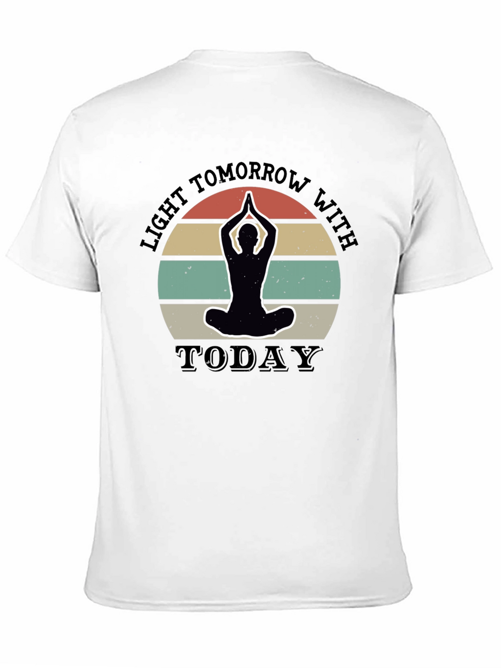 Light Tomorrow Yoga Silhouette Black T-Shirt