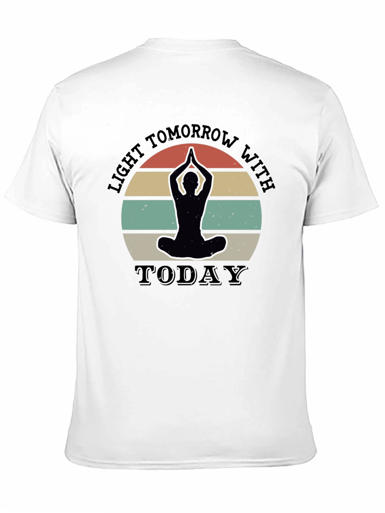 Light Tomorrow Yoga Silhouette Black T-Shirt