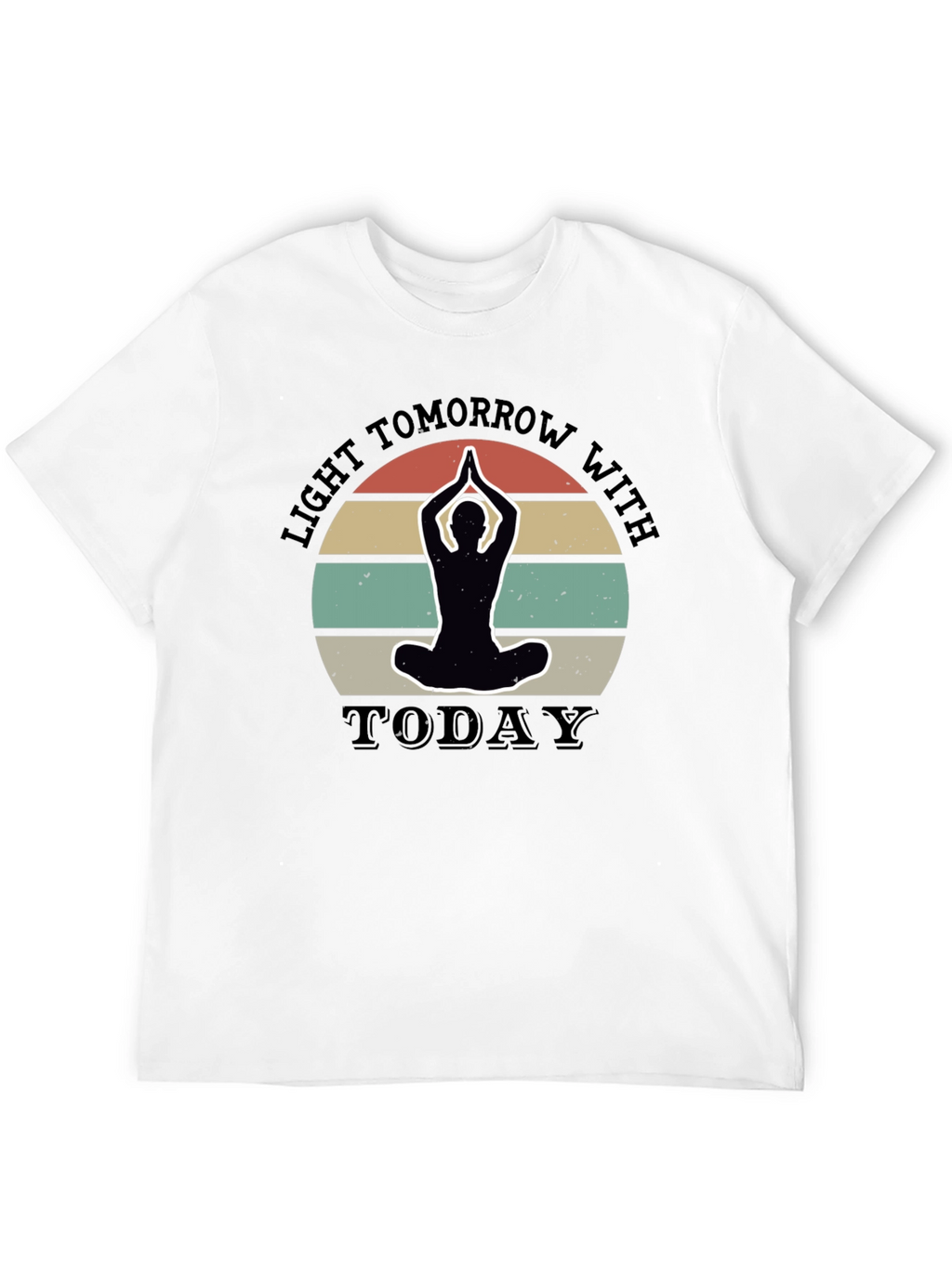 Light Tomorrow Yoga Silhouette Black T-Shirt