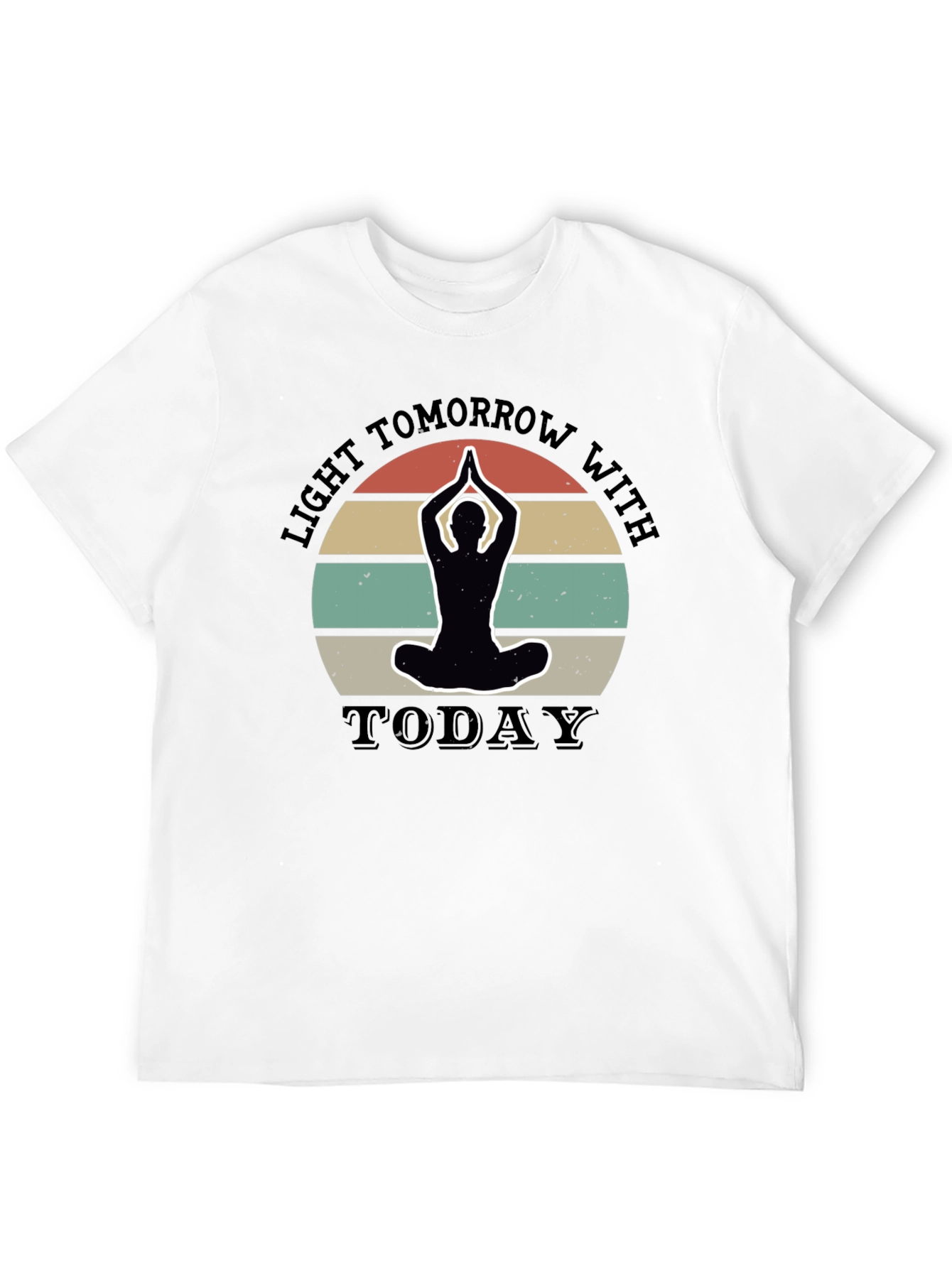 Light Tomorrow Yoga Silhouette Black T-Shirt