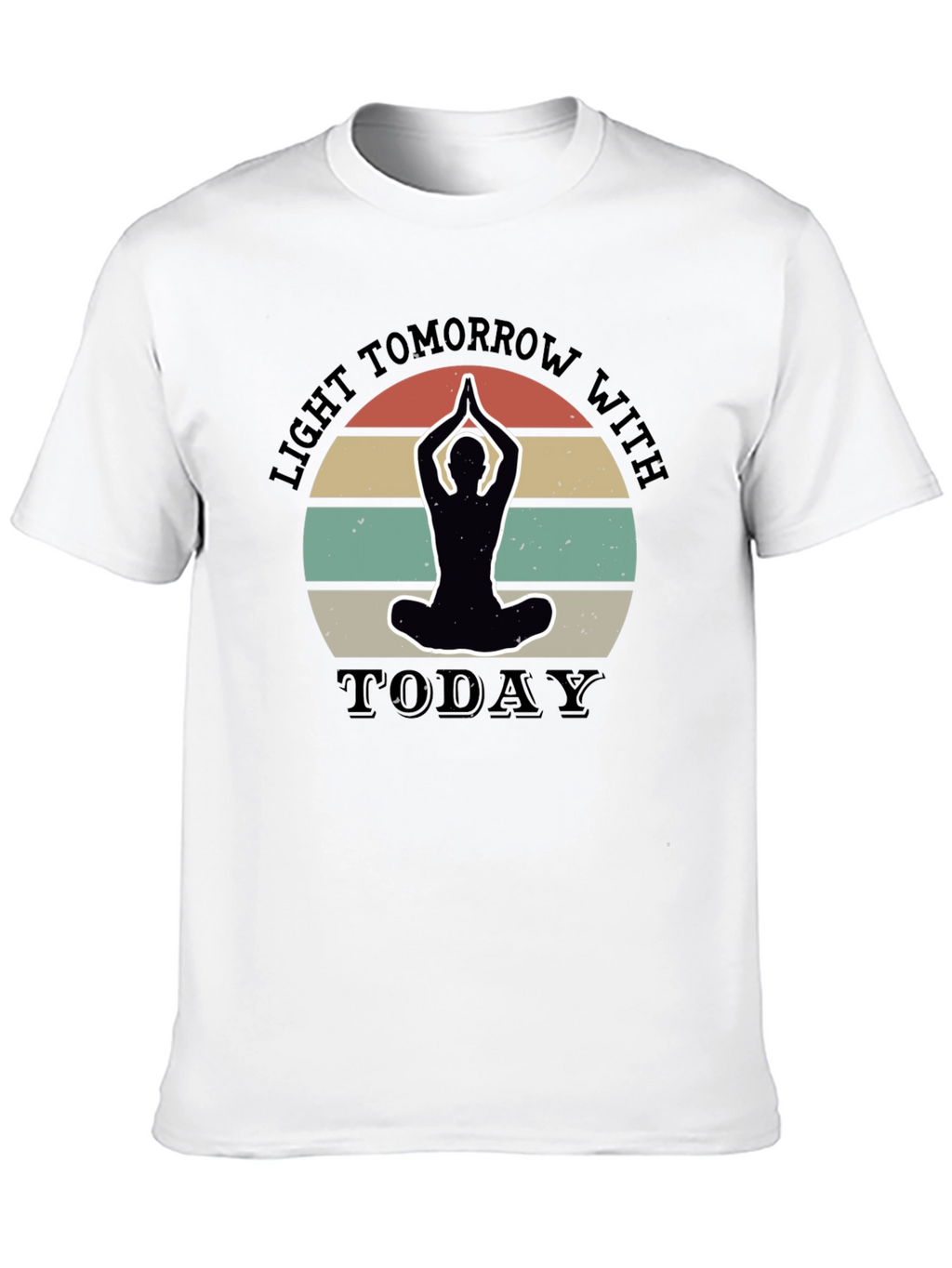 Light Tomorrow Yoga Silhouette Black T-Shirt