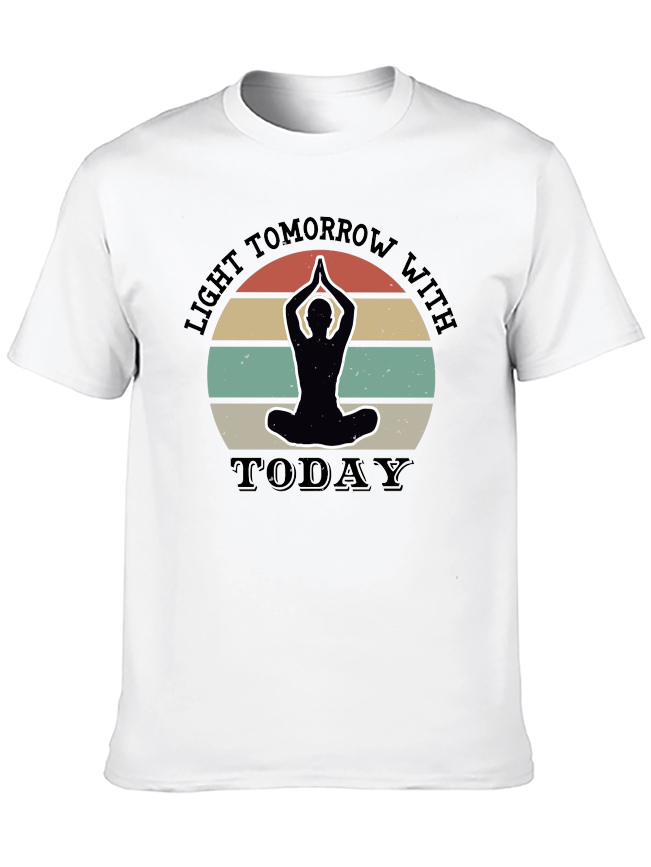 Light Tomorrow Yoga Silhouette Black T-Shirt