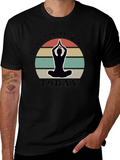 Light Tomorrow Yoga Silhouette Black T-Shirt