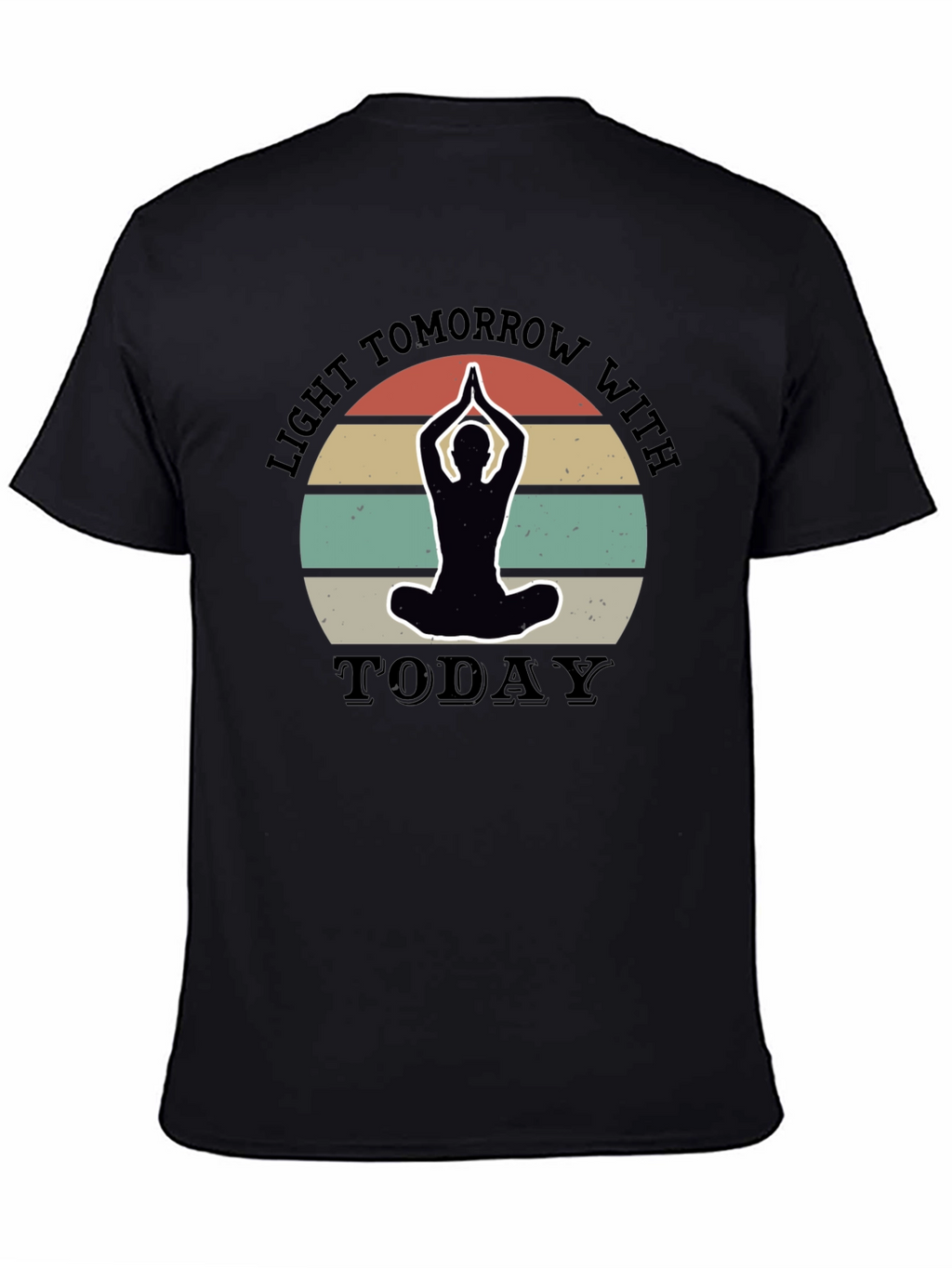 Light Tomorrow Yoga Silhouette Black T-Shirt