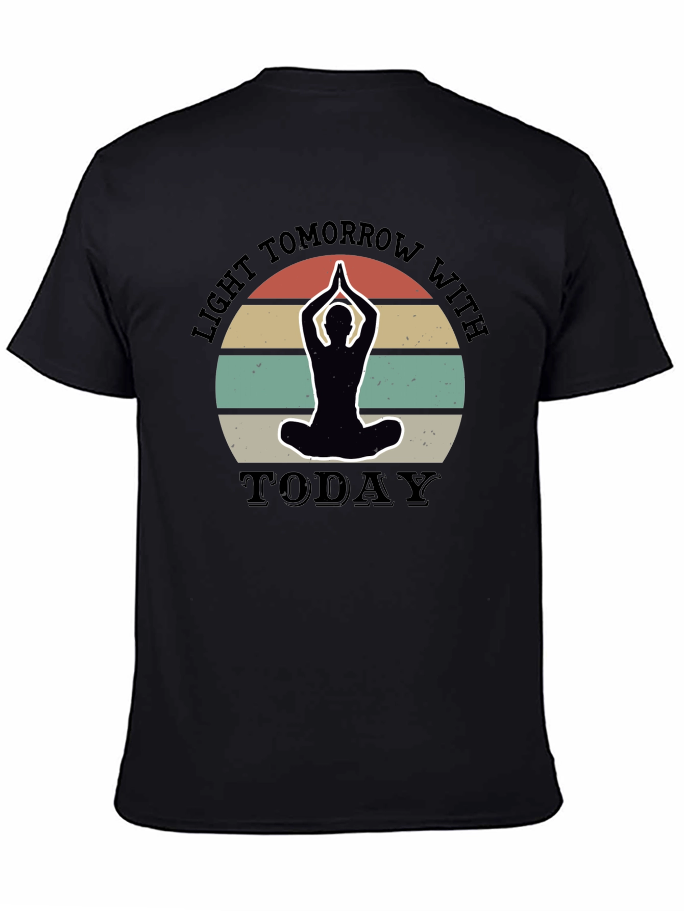 Light Tomorrow Yoga Silhouette Black T-Shirt