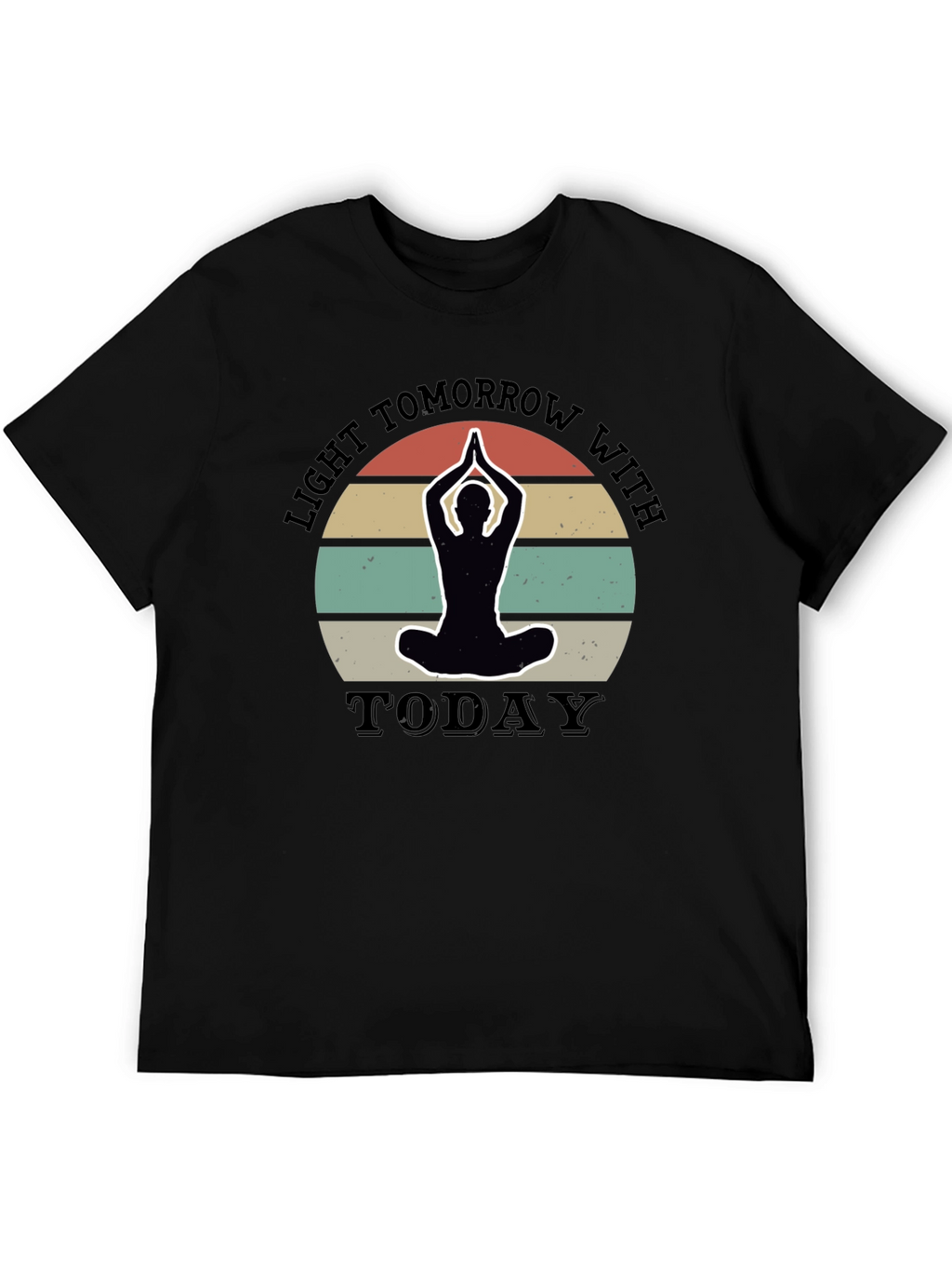 Light Tomorrow Yoga Silhouette Black T-Shirt