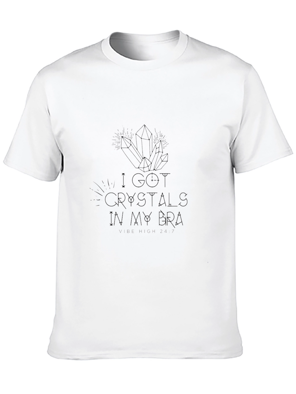 Crystals in My Bra Graphic T-Shirt