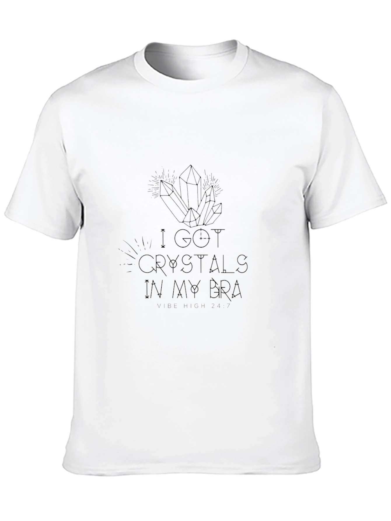 Crystals in My Bra Graphic T-Shirt