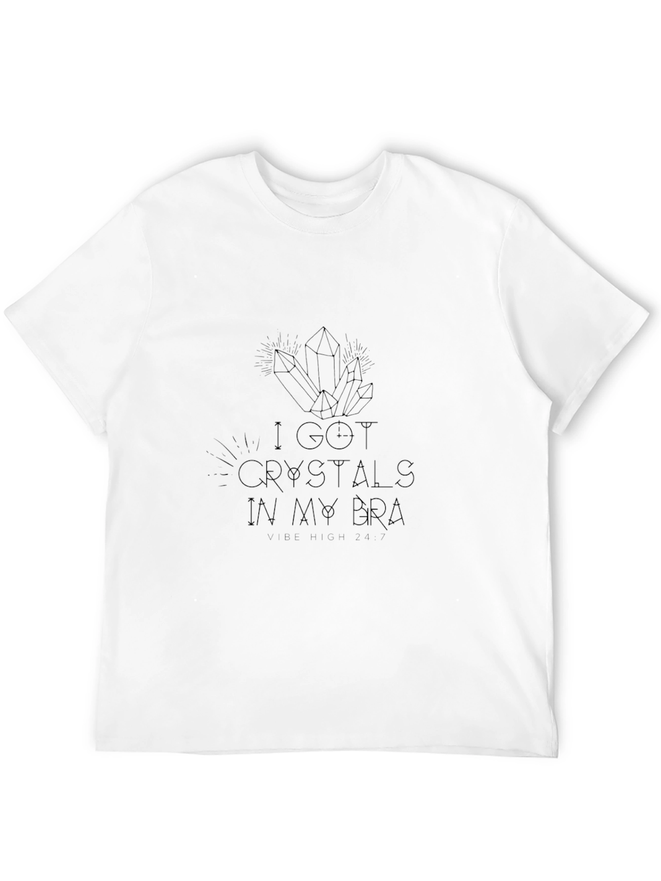 Crystals in My Bra Graphic T-Shirt