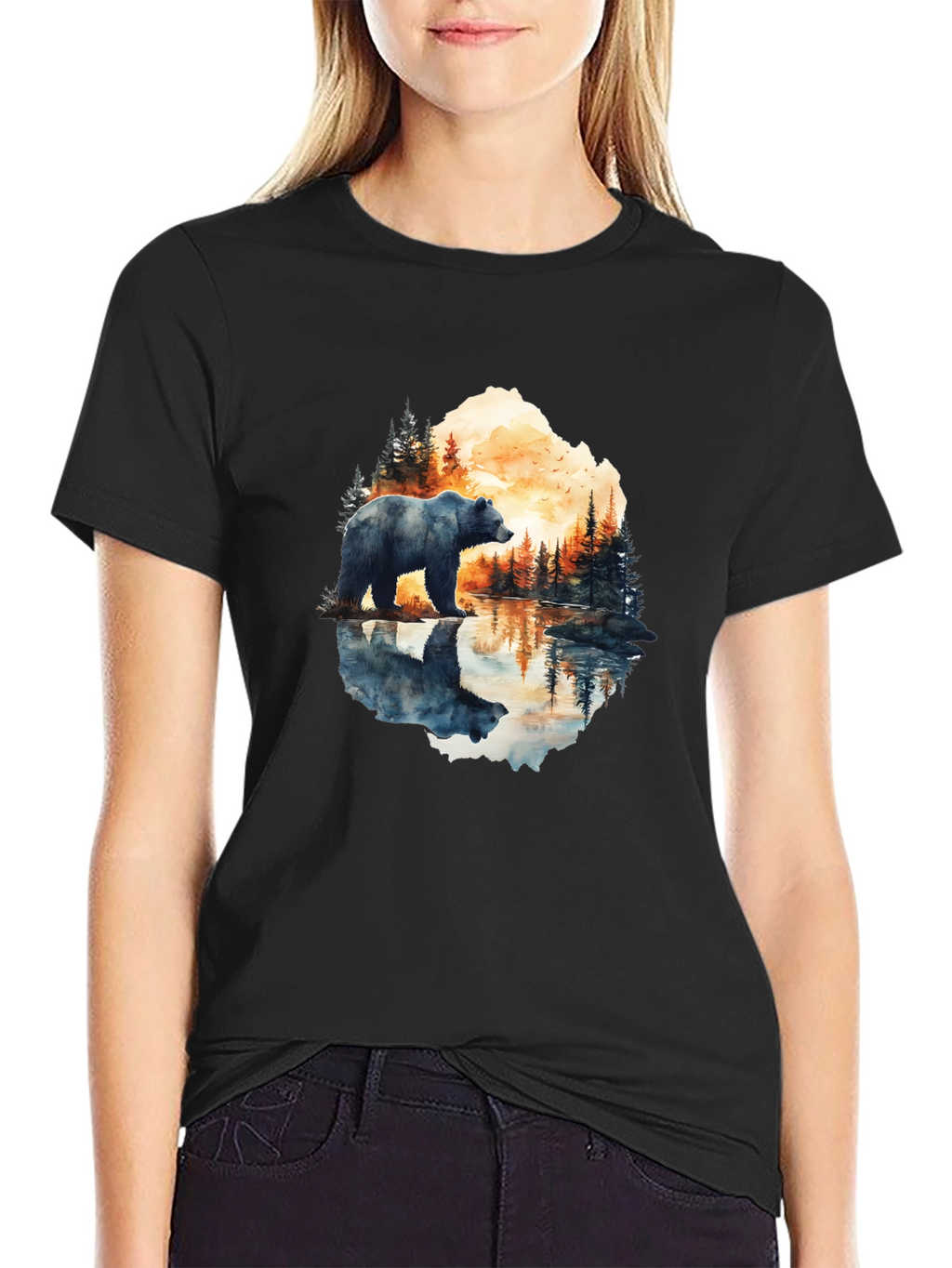Bear Reflection Graphic Tee