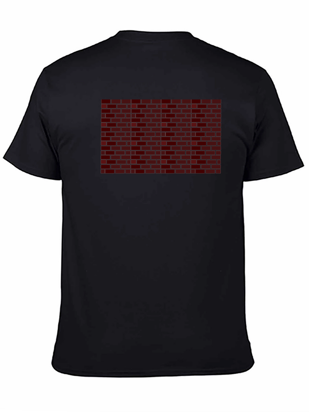 Brick Wall Graphic Tee - Mens Black Cotton T-Shirt