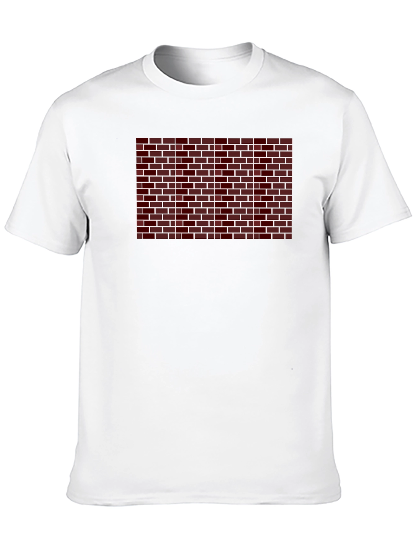 Brick Wall Graphic Tee - Mens Black Cotton T-Shirt