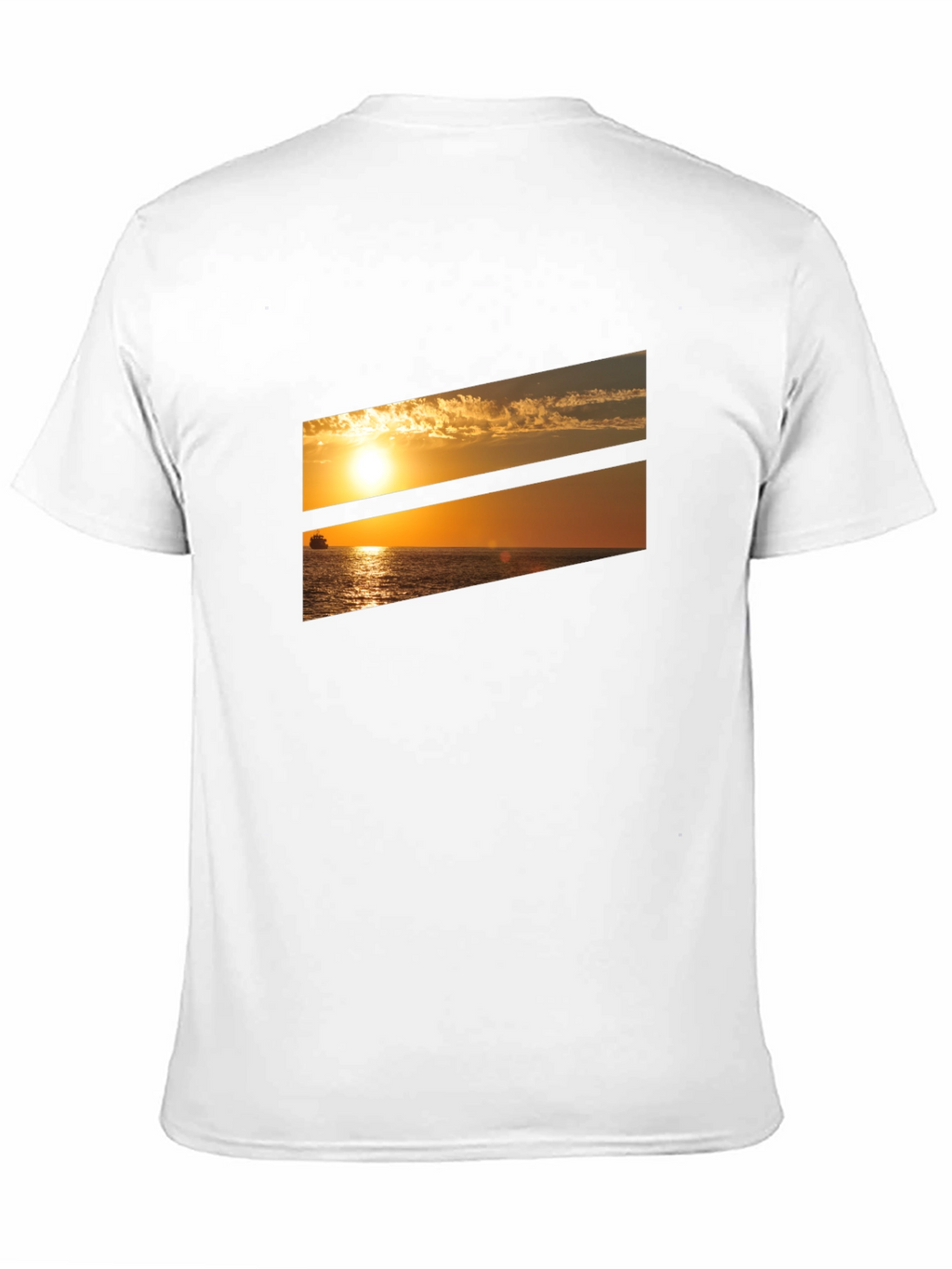 Sunset Ocean Graphic Tee - Black