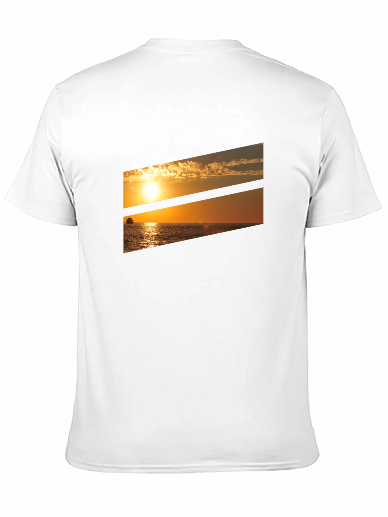 Sunset Ocean Graphic Tee - Black