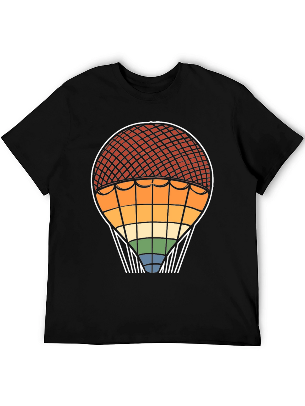 Retro Rainbow Hot Air Balloon T-Shirt