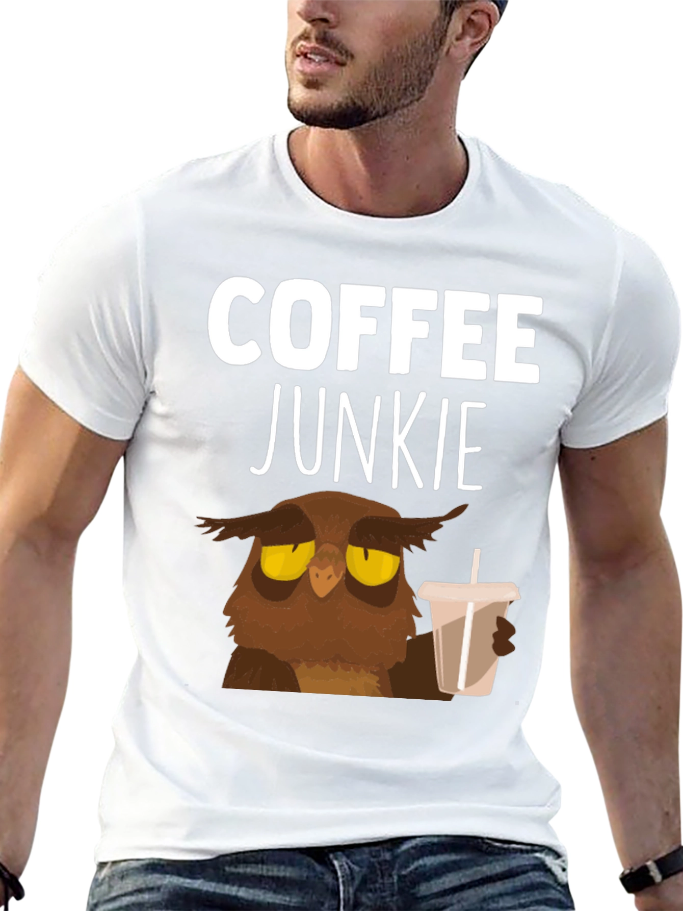 Coffee Junkie Owl T-Shirt