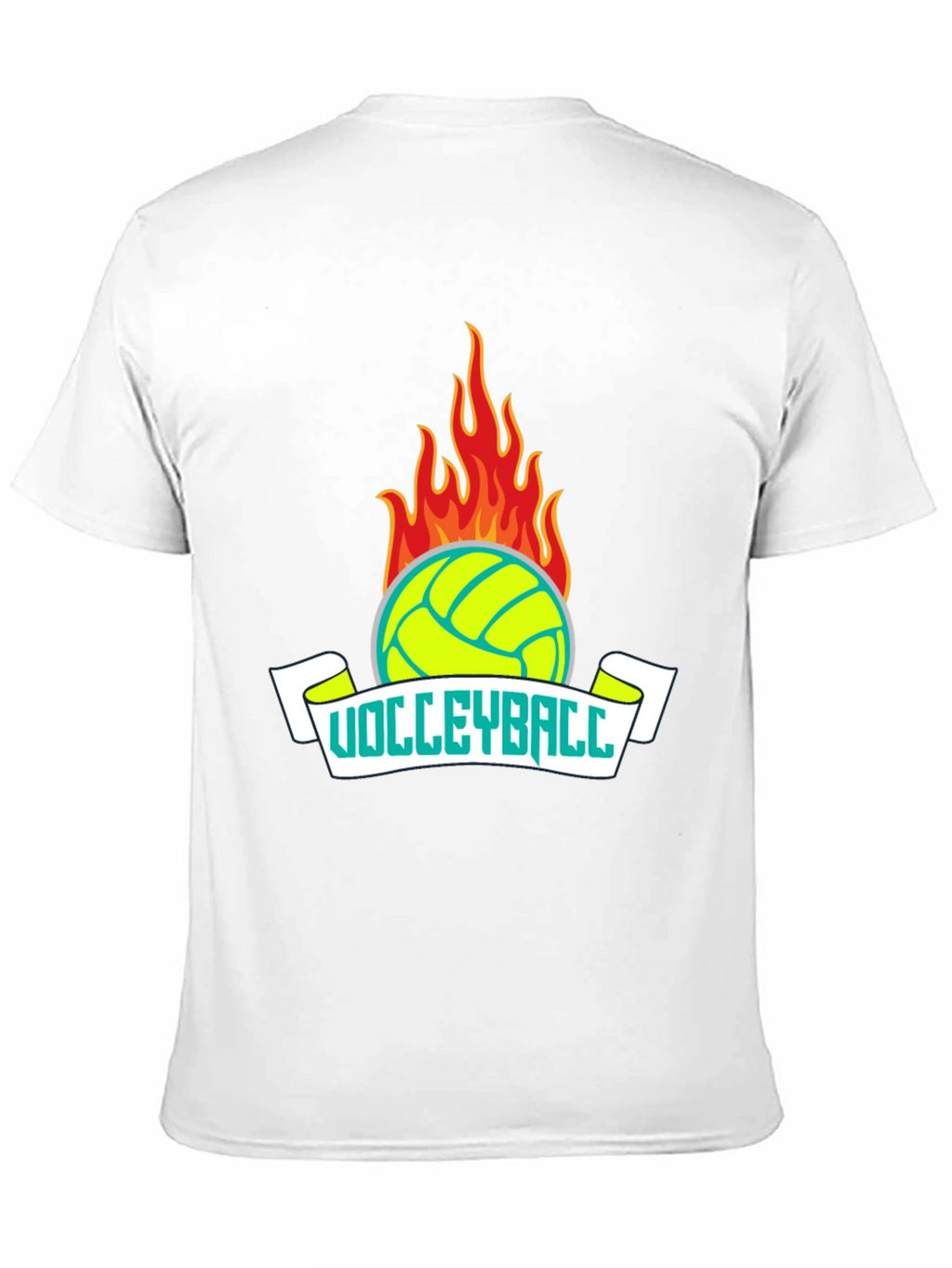 Flaming Volleyball Graphic T-Shirt