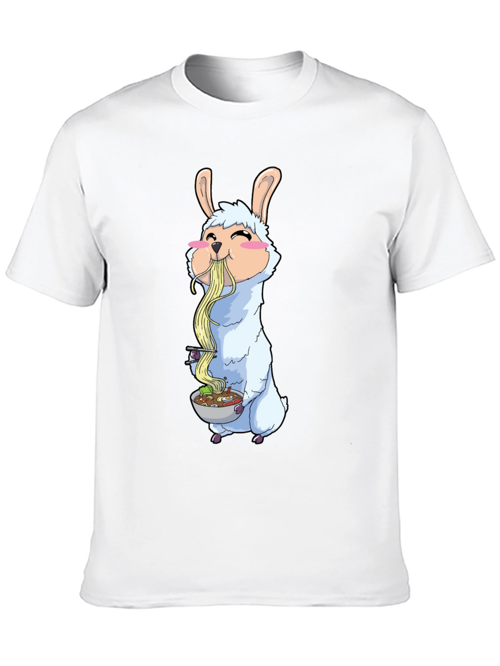 Llama Ramen T-Shirt - Cute Anime Style