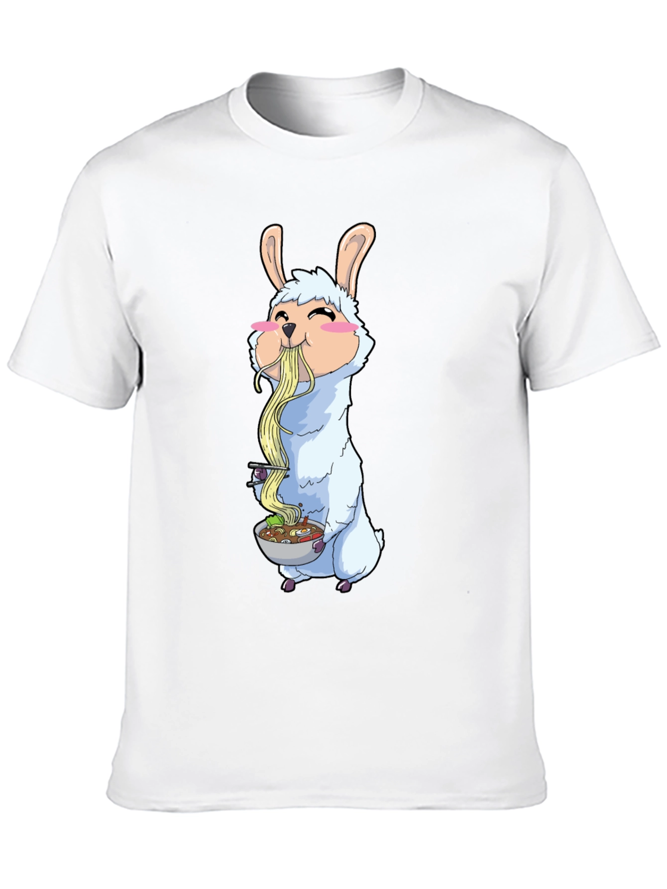 Llama Ramen T-Shirt - Cute Anime Style