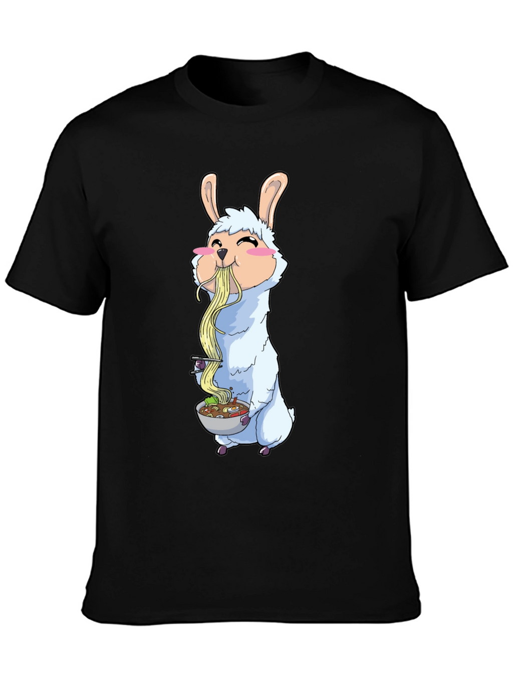 Llama Ramen T-Shirt - Cute Anime Style