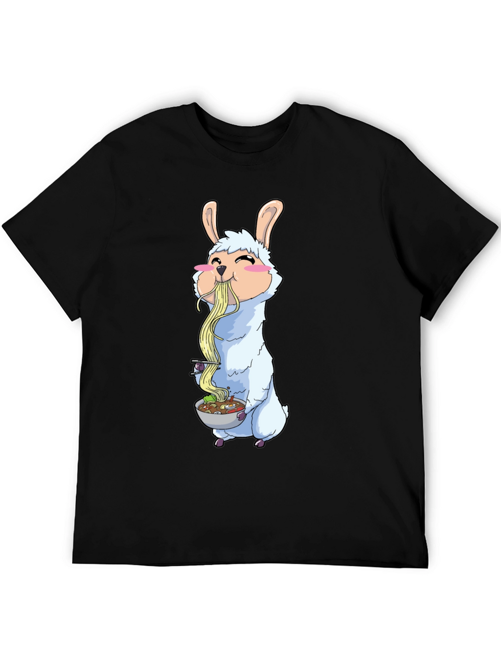 Llama Ramen T-Shirt - Cute Anime Style