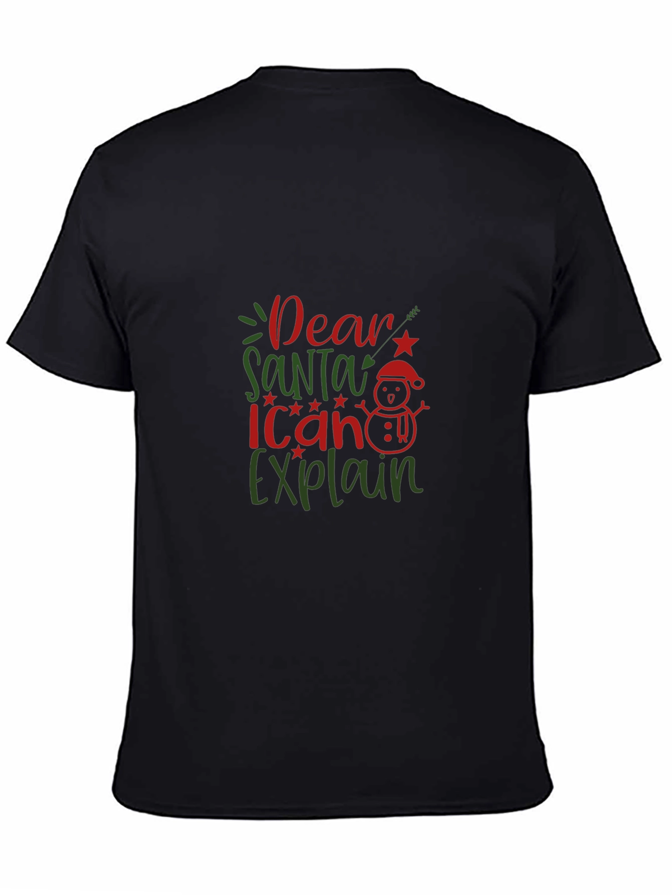 Dear Santa I Can Explain Black T-Shirt