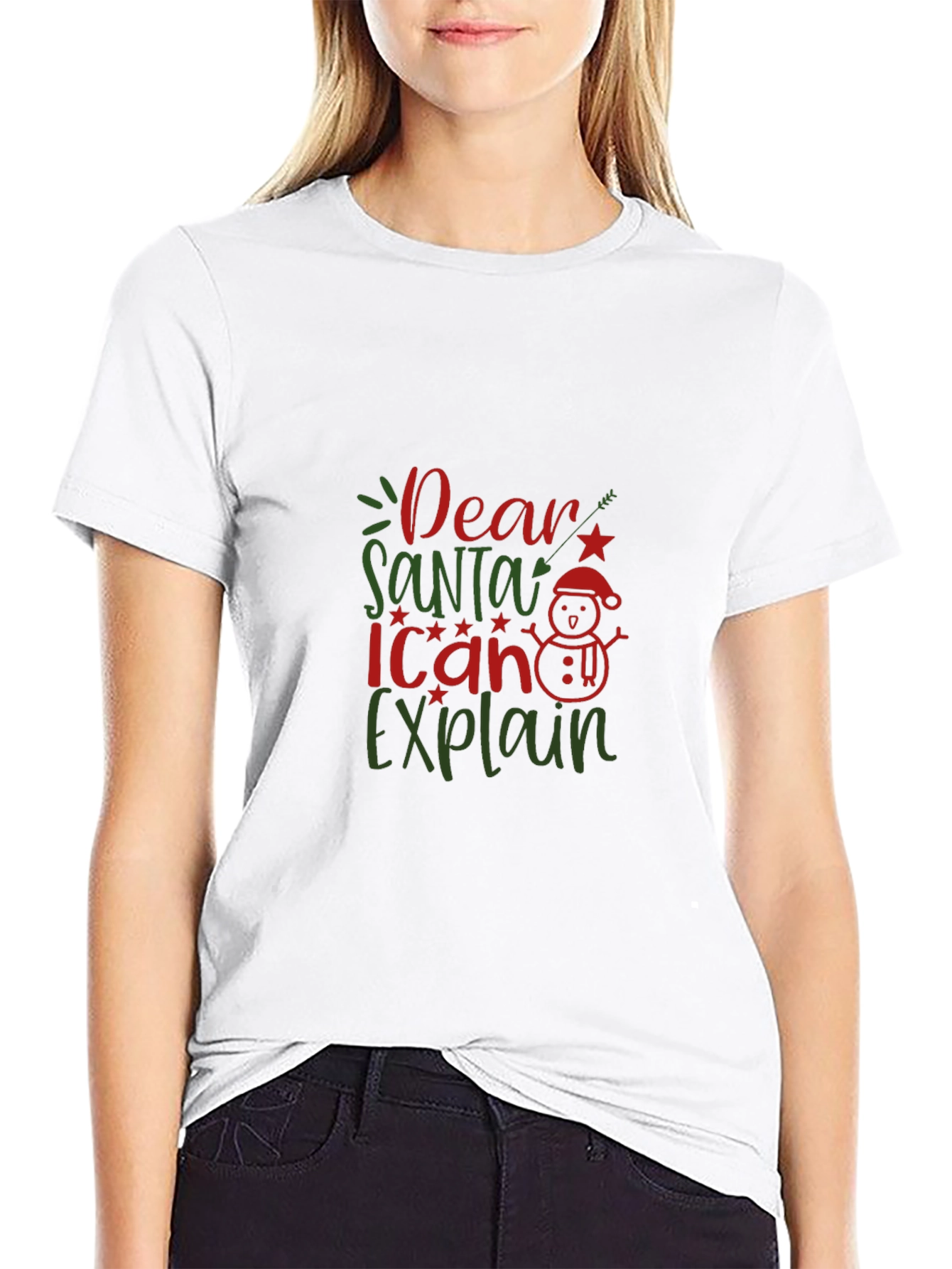 Dear Santa I Can Explain Black T-Shirt