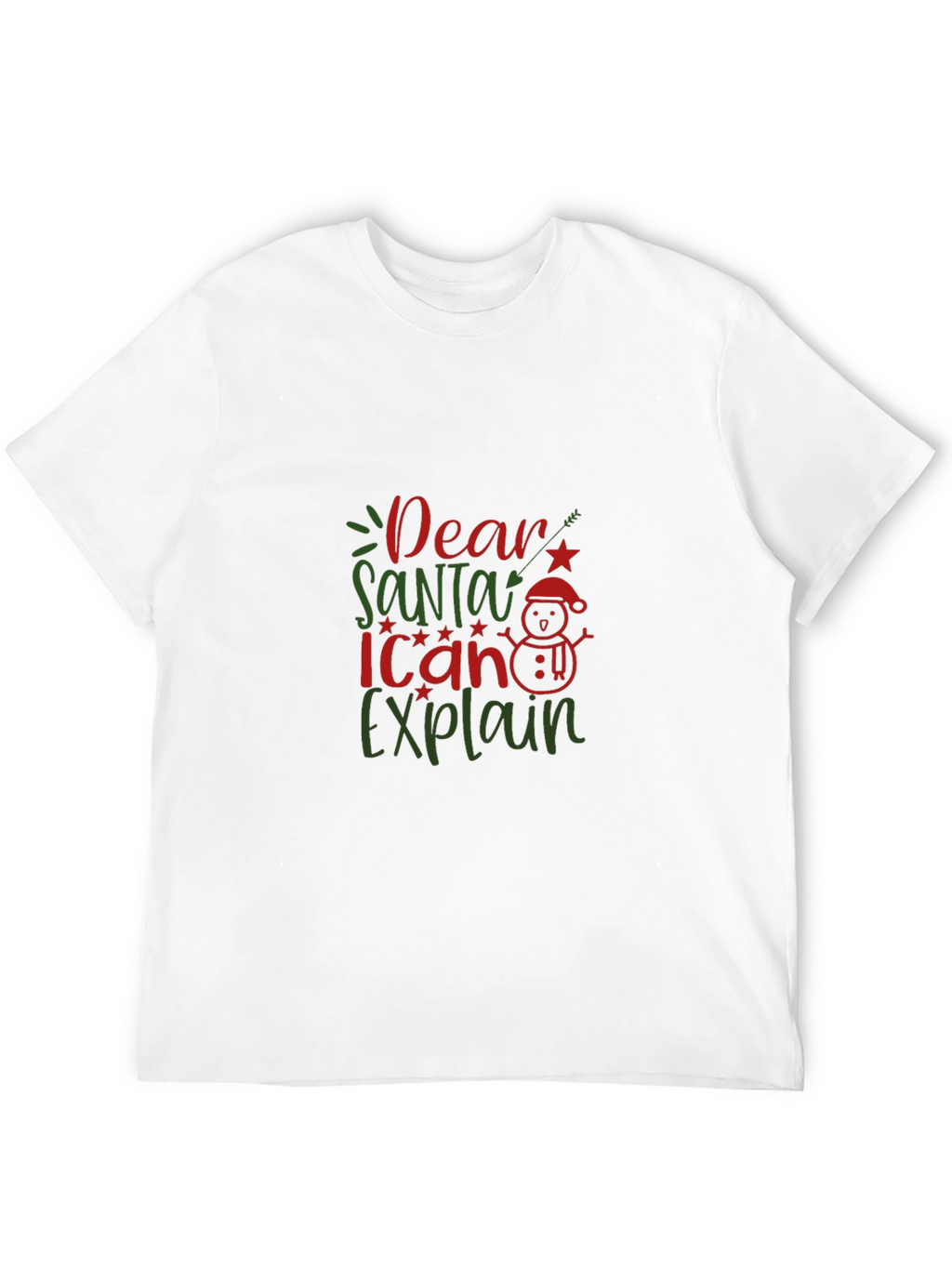 Dear Santa I Can Explain Black T-Shirt
