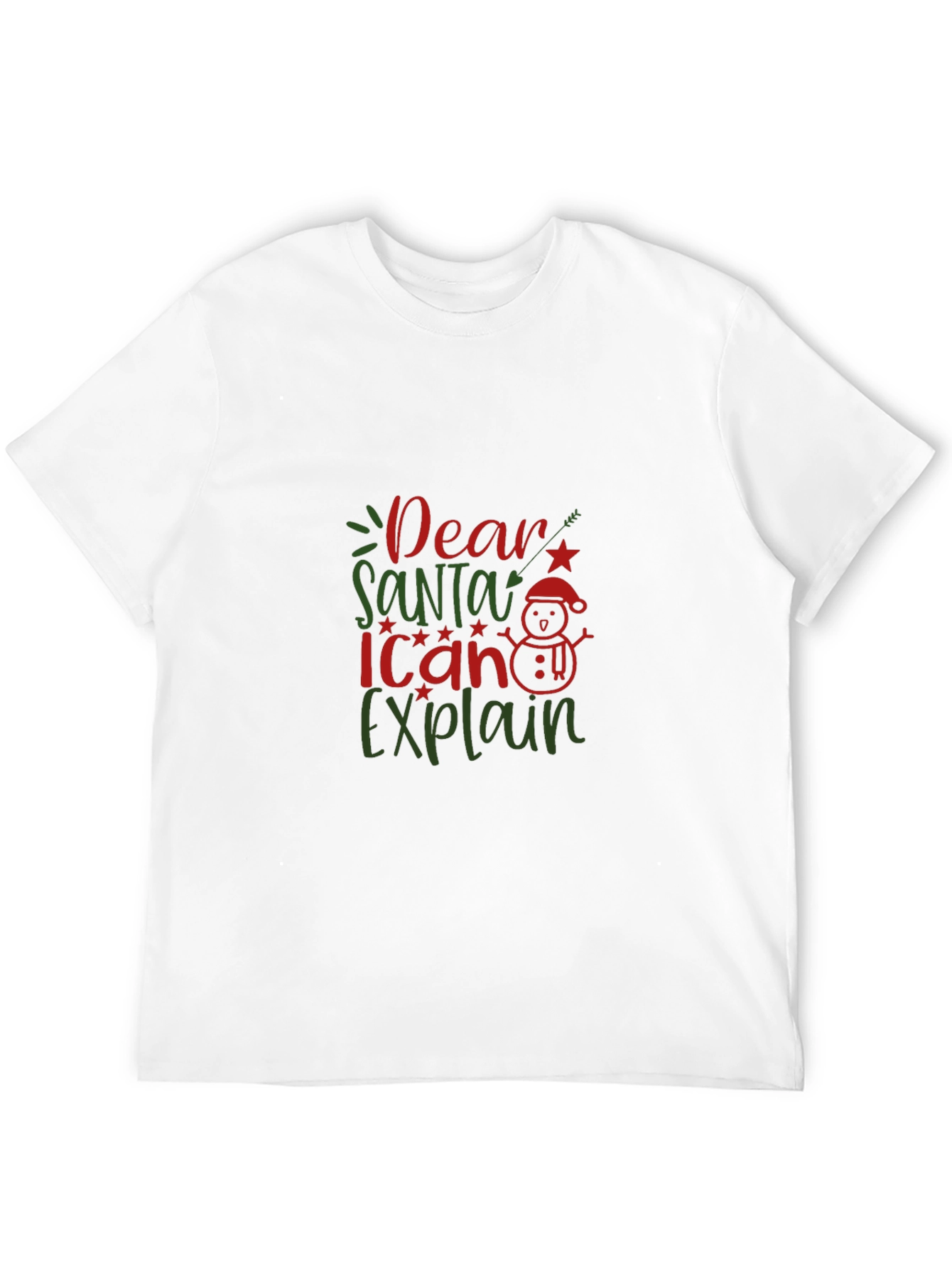 Dear Santa I Can Explain Black T-Shirt