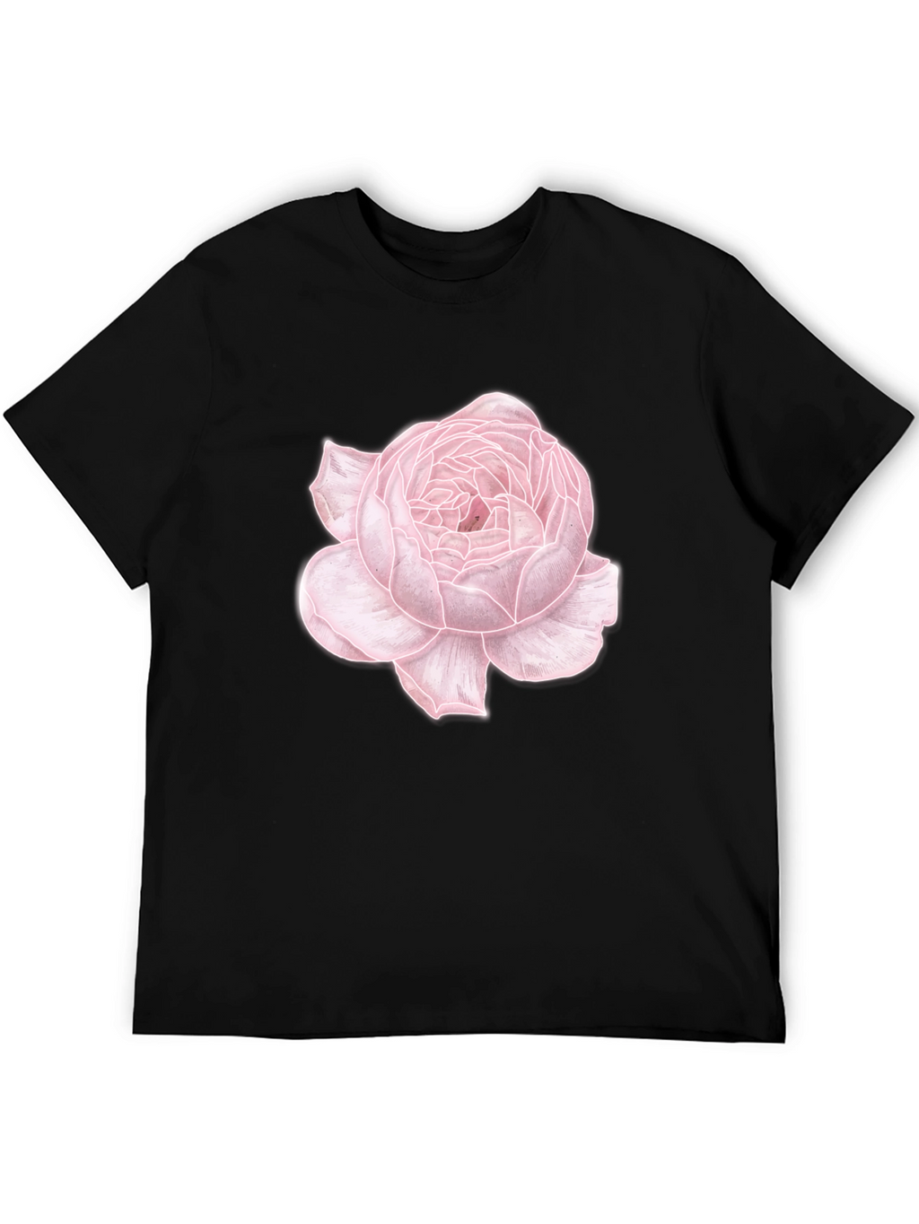 Floral Print Tee - Elegant Rose Design