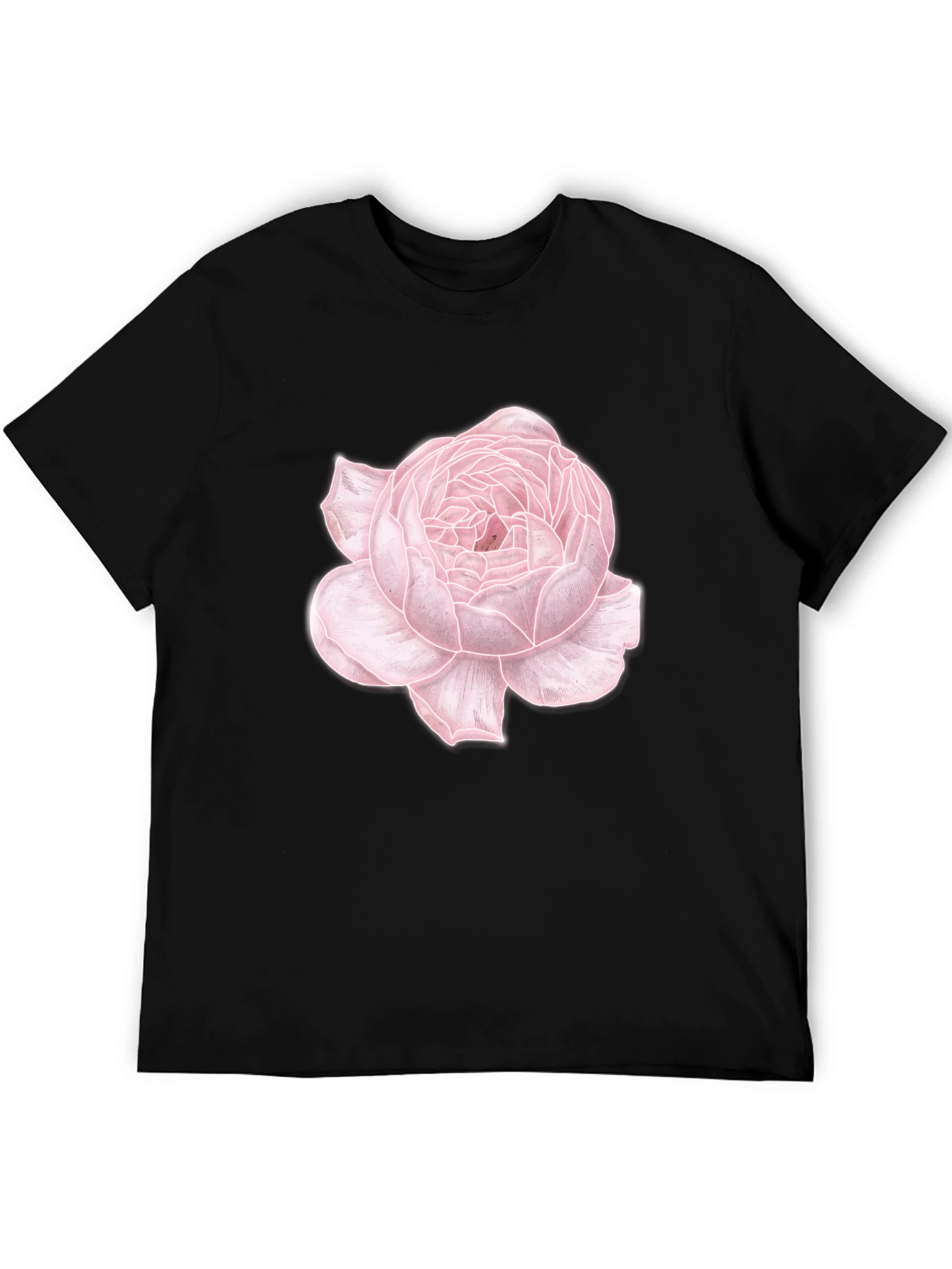 Floral Print Tee - Elegant Rose Design