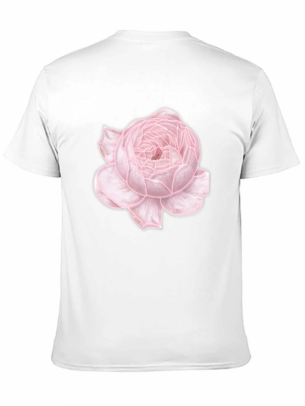 Floral Print Tee - Elegant Rose Design