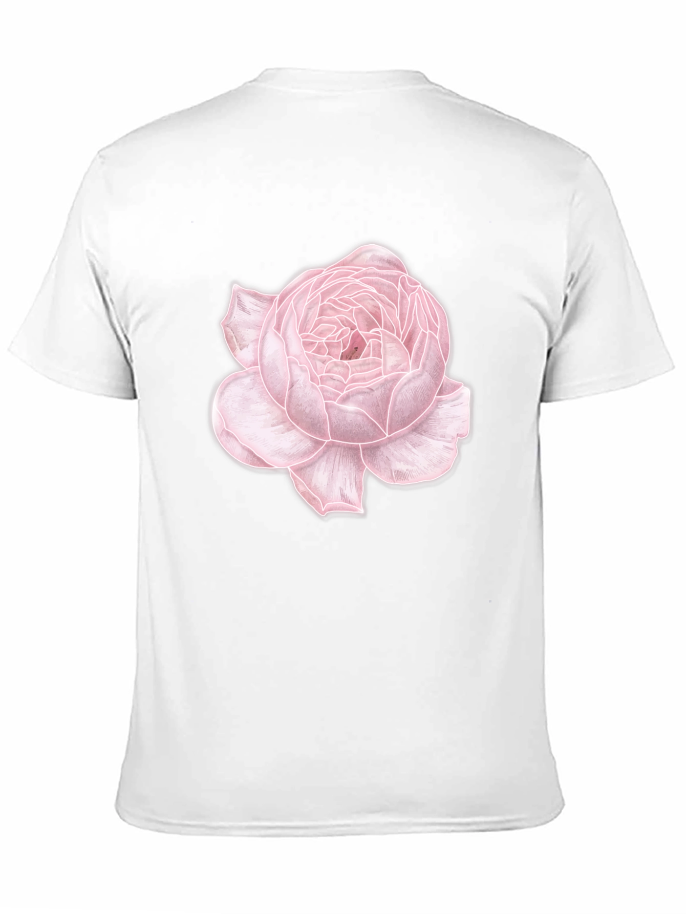 Floral Print Tee - Elegant Rose Design