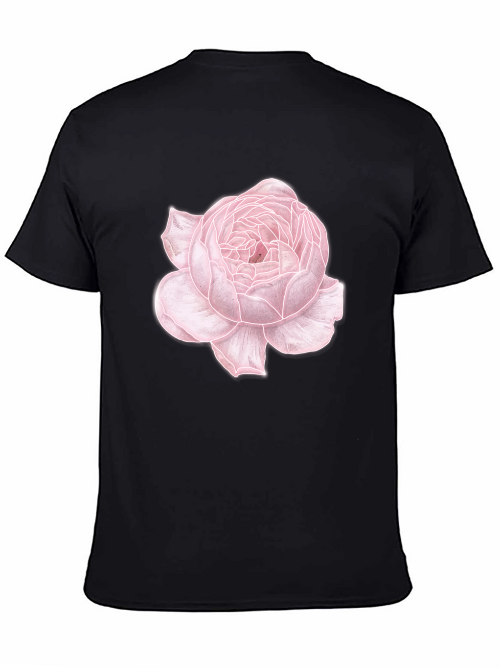 Floral Print Tee - Elegant Rose Design