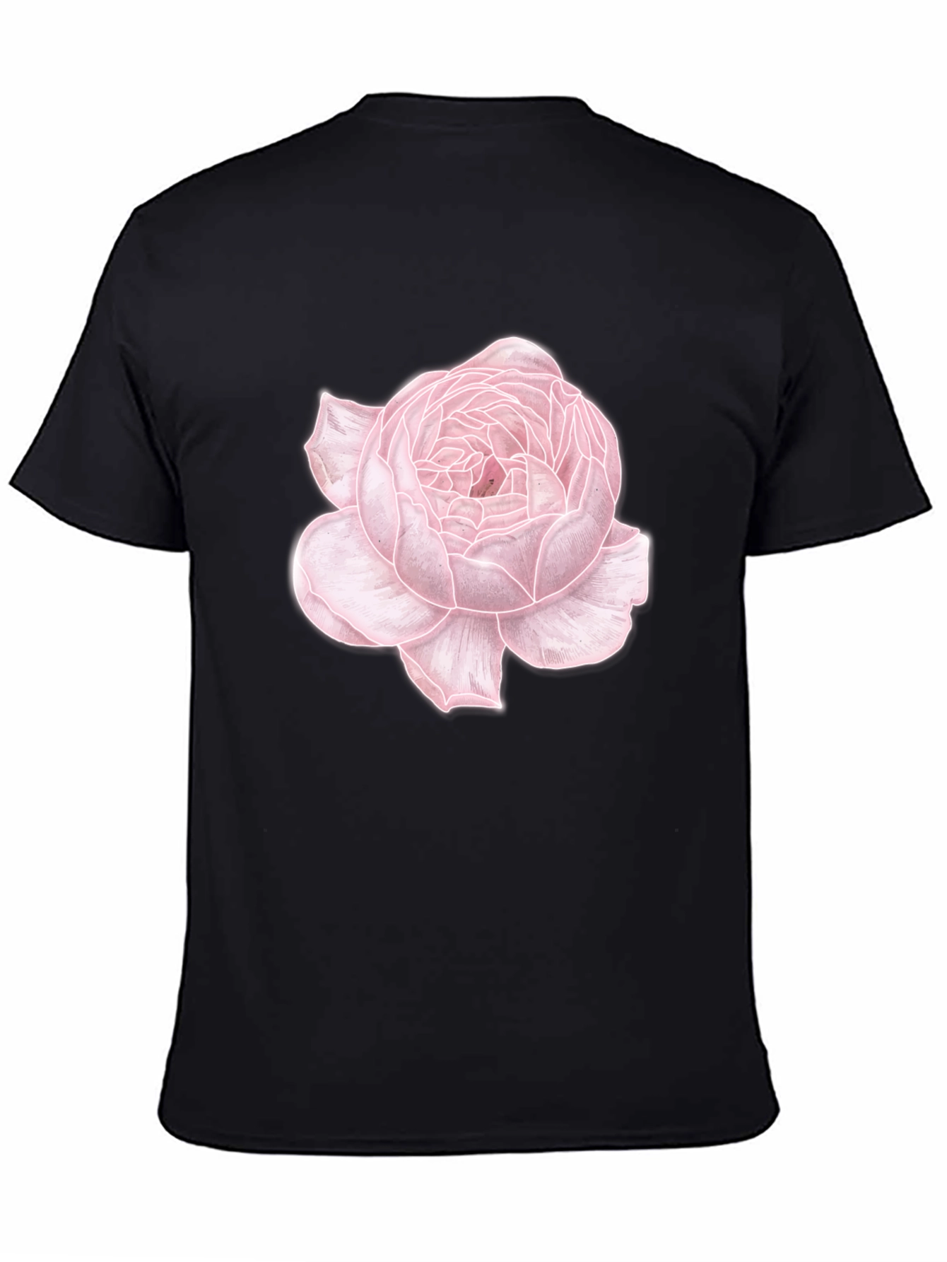 Floral Print Tee - Elegant Rose Design