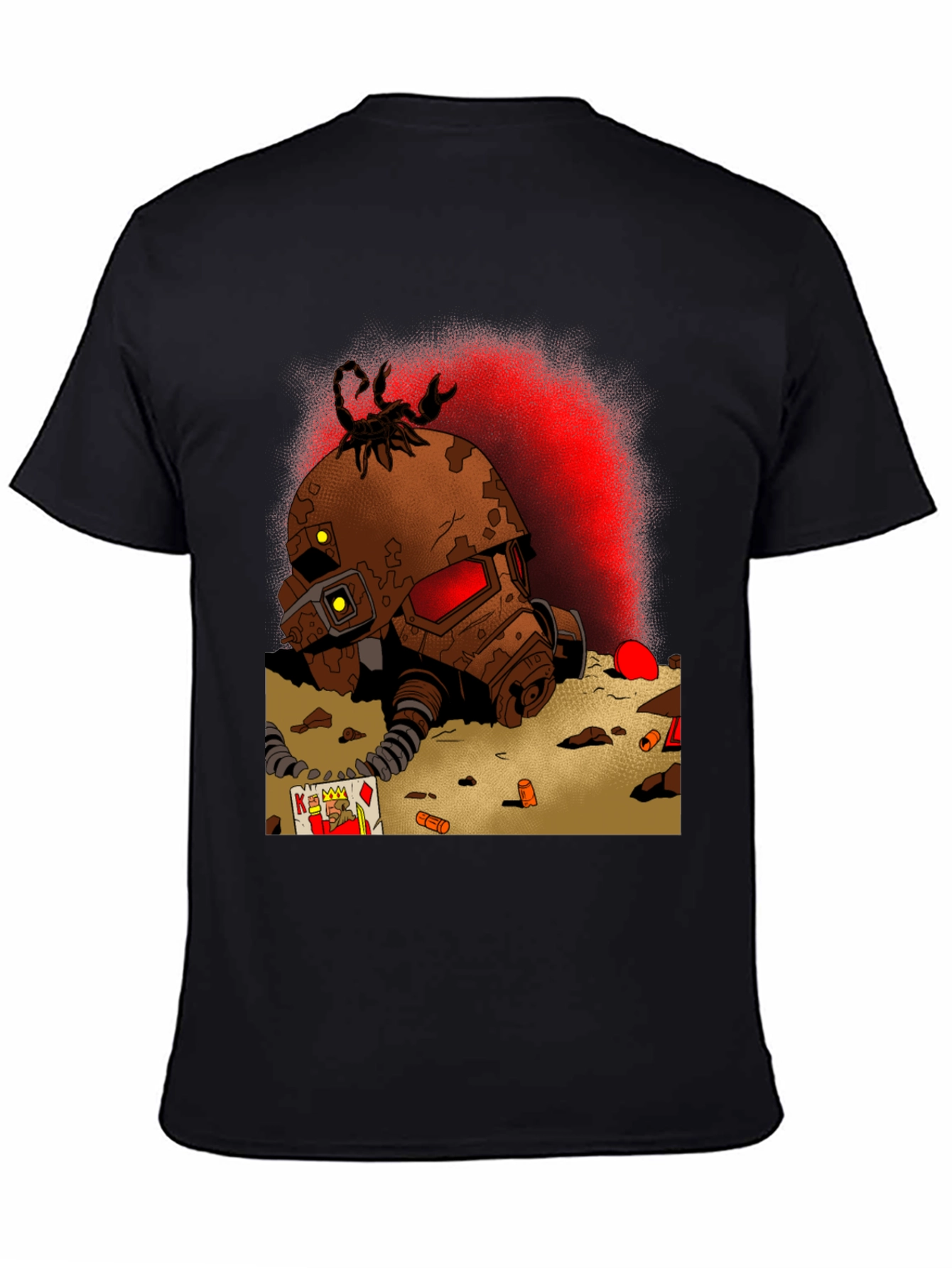 Fallout Inspired T-Shirt: Scorpion Helmet Design
