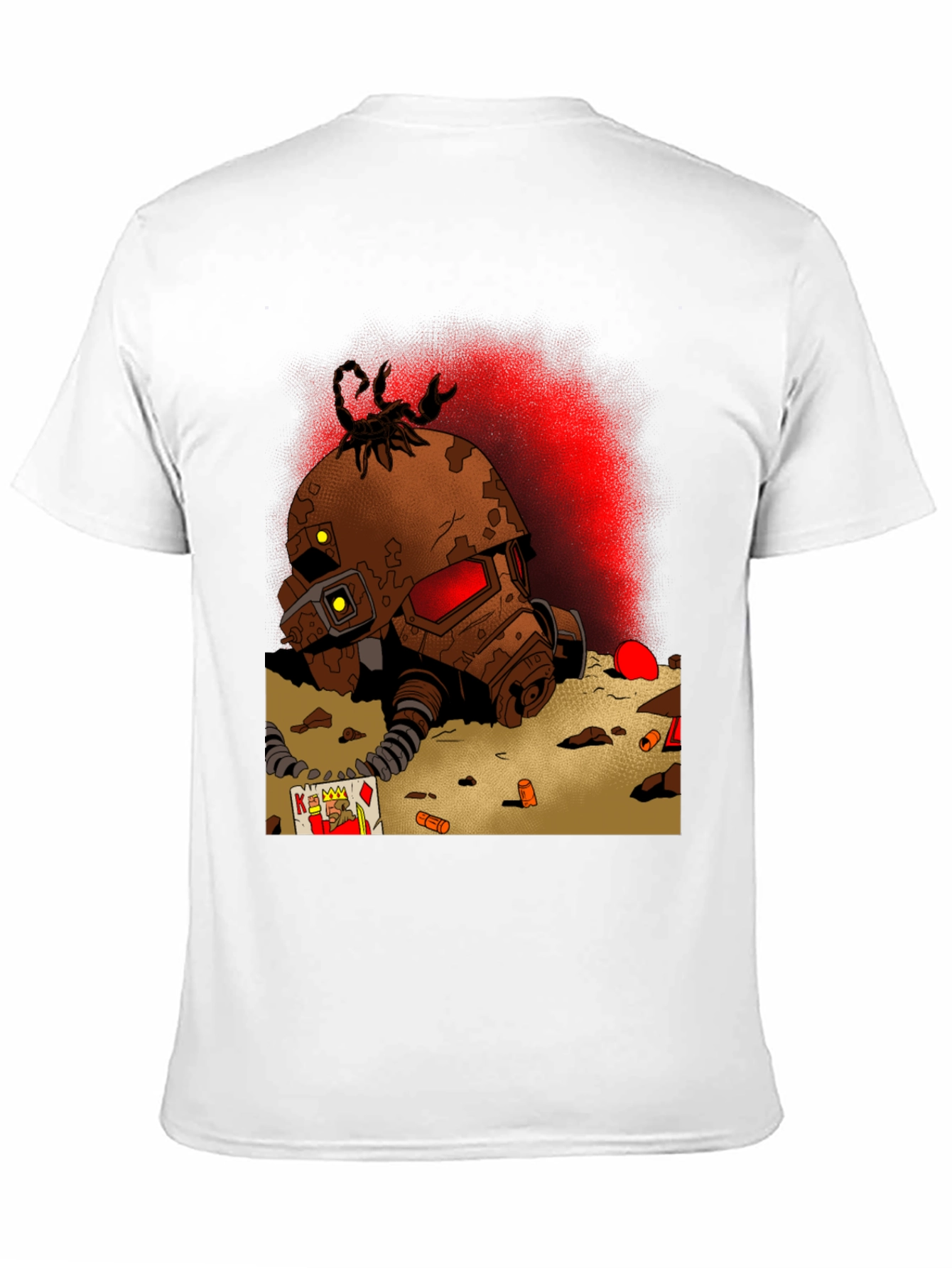 Fallout Inspired T-Shirt: Scorpion Helmet Design