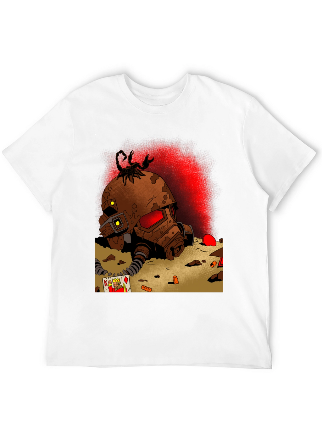 Fallout Inspired T-Shirt: Scorpion Helmet Design