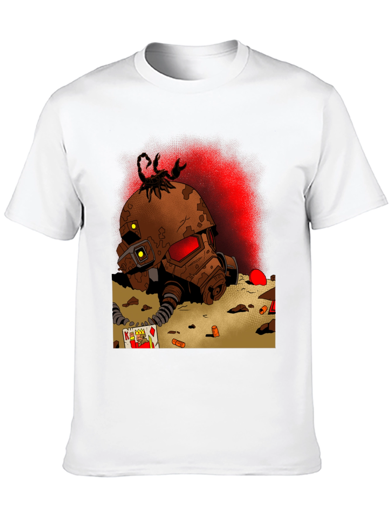 Fallout Inspired T-Shirt: Scorpion Helmet Design
