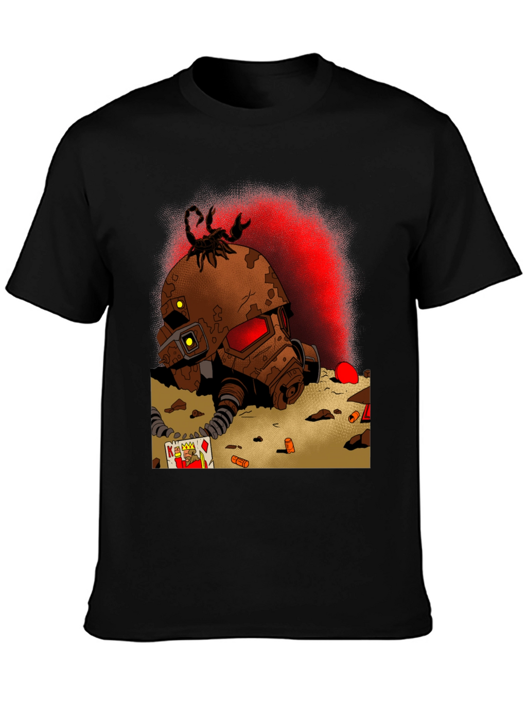 Fallout Inspired T-Shirt: Scorpion Helmet Design