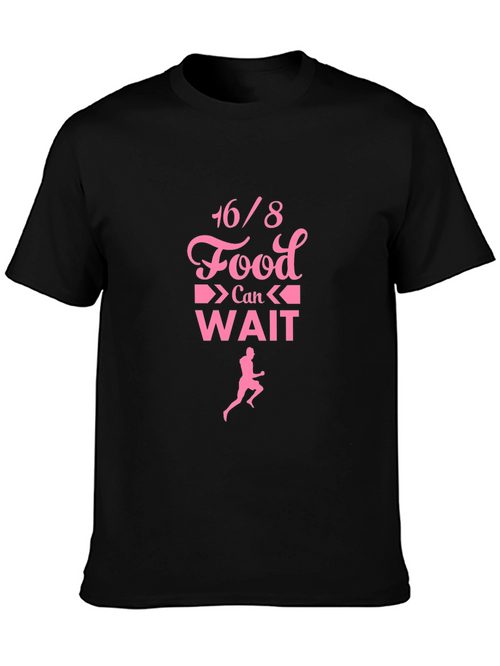 16/8 Food Can Wait T-Shirt - Intermittent Fasting Tee