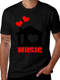 I Love Music House Graphic Tee