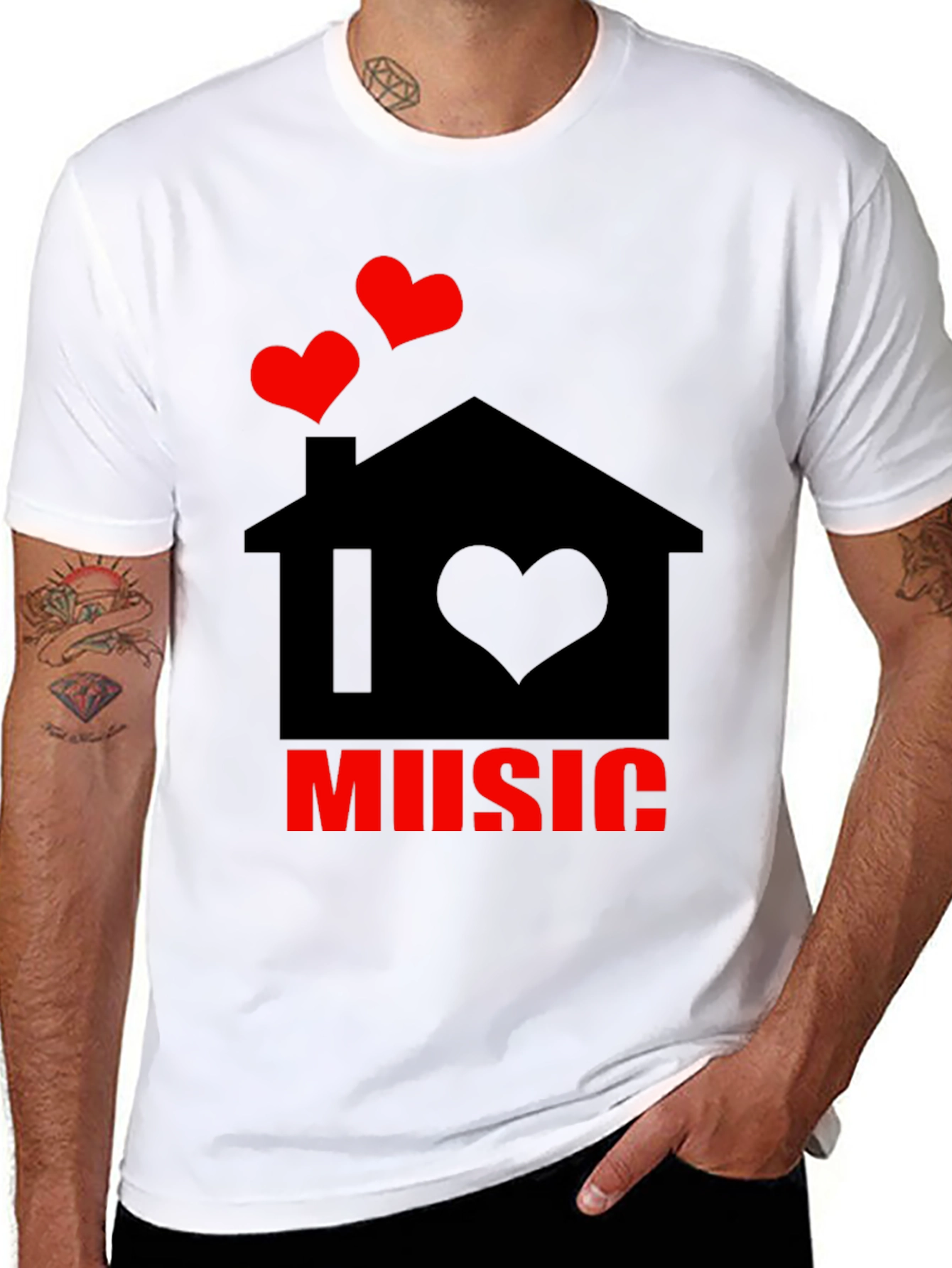 I Love Music House Graphic Tee