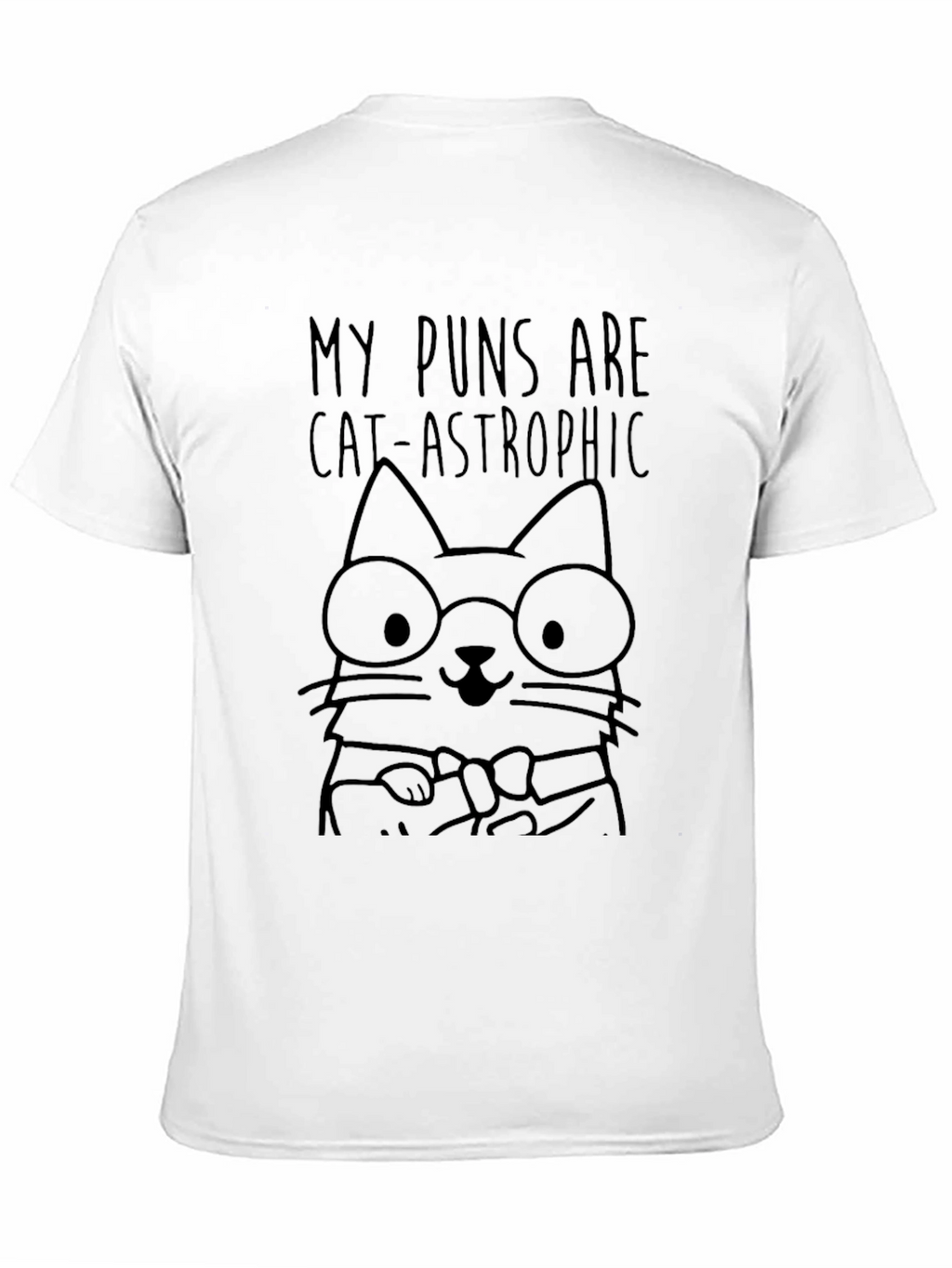 Cat-Astrophic Puns Black T-Shirt